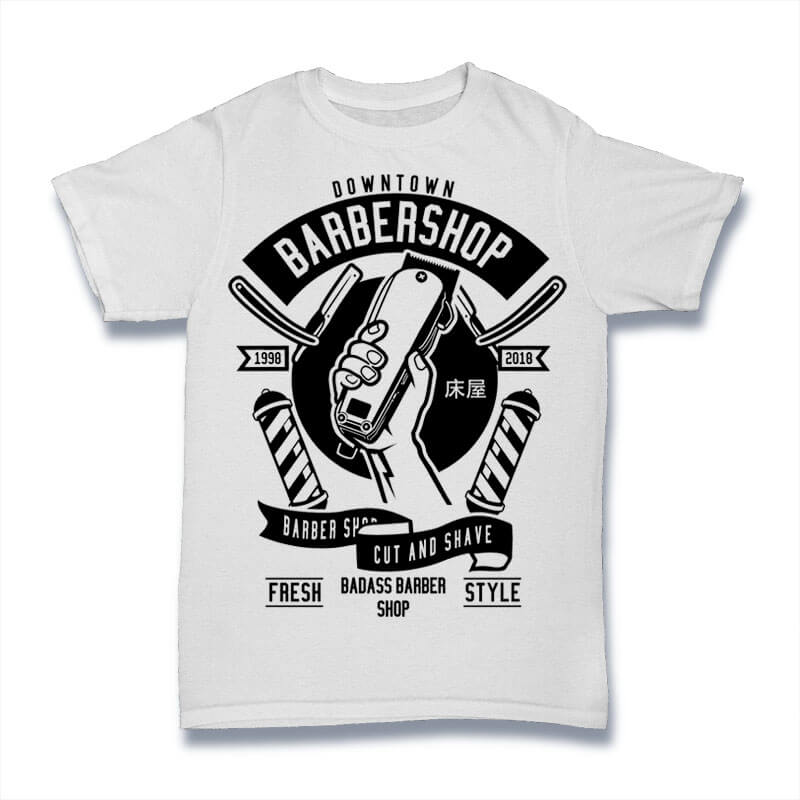 Barber Shop T-Shirt freeshipping - DTF Print Store
