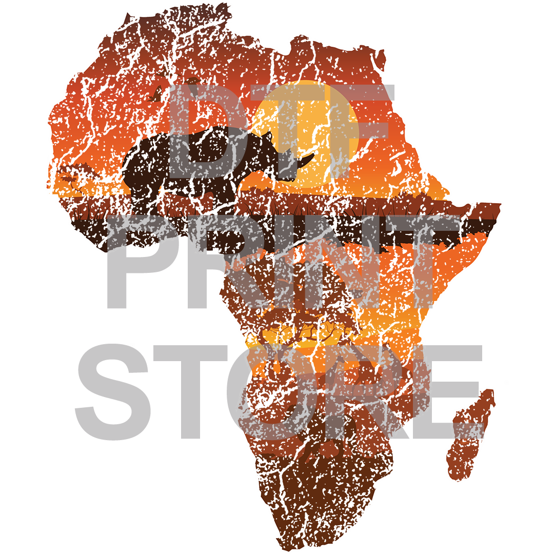 Africa DTF or SUBLIMATION Print 12" x 16" freeshipping - DTF Print Store