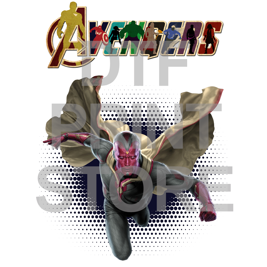 Avengers 1 DTF or SUBLIMATION Print 12" x 16" freeshipping - DTF Print Store