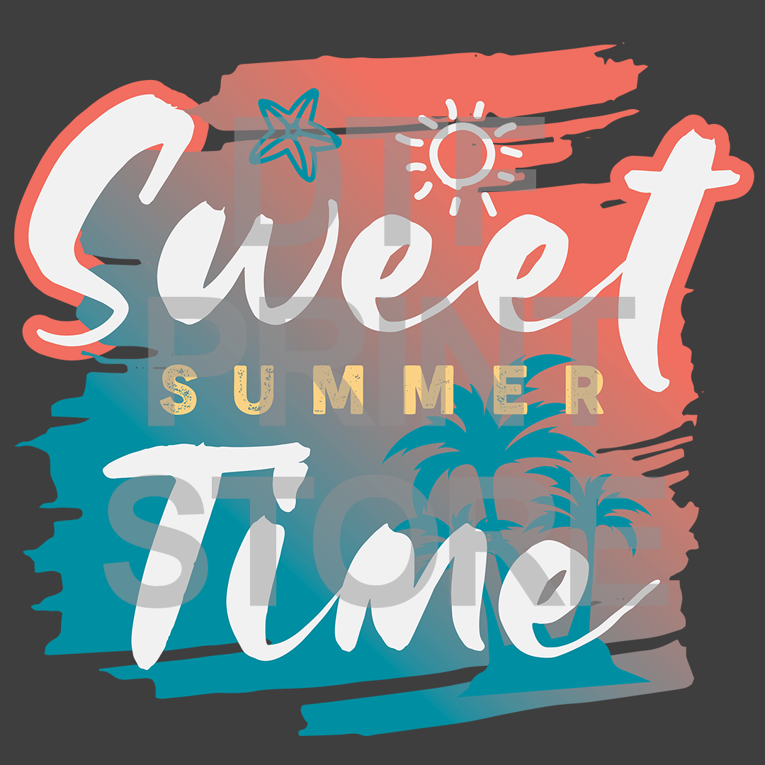 Beach 5 DTF or SUBLIMATION Print 12" x 16" freeshipping - DTF Print Store