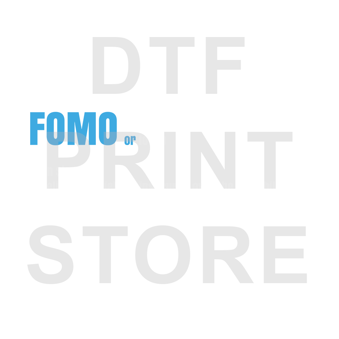 Fomo White text DTF or SUBLIMATION Print 12" x 16" freeshipping - DTF Print Store