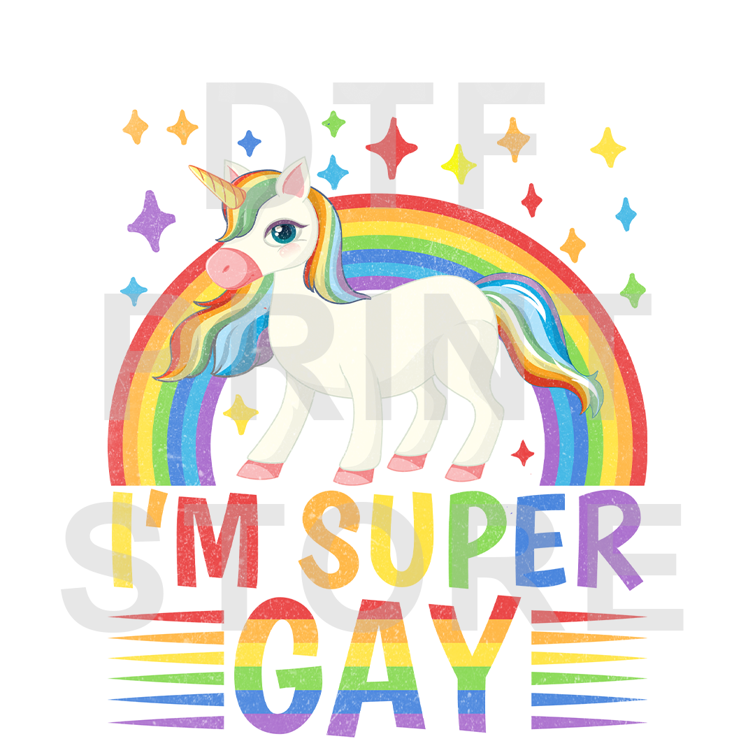 Super Gay DTF or SUBLIMATION Print 12" x 16" freeshipping - DTF Print Store