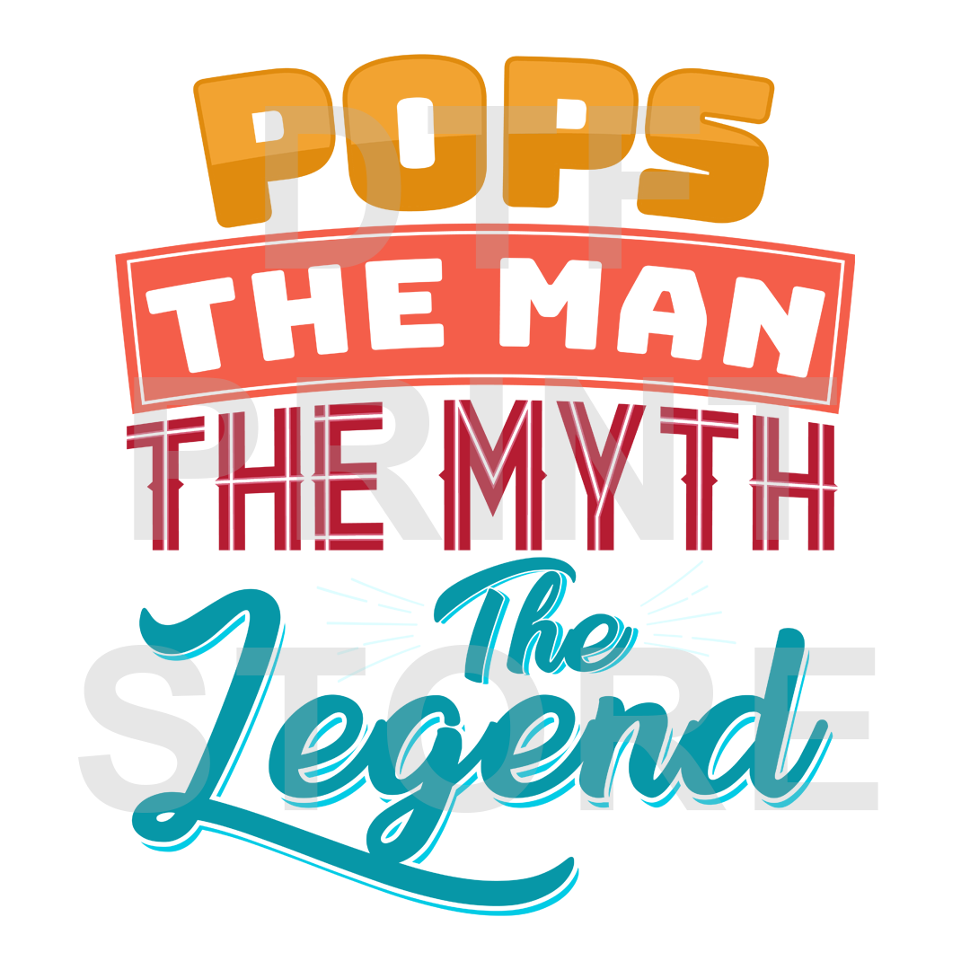 Pops the Legend DTF or SUBLIMATION Print 12" x 16" freeshipping - DTF Print Store