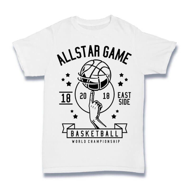All Star Basketball T-Shirt freeshipping - DTF Print Store