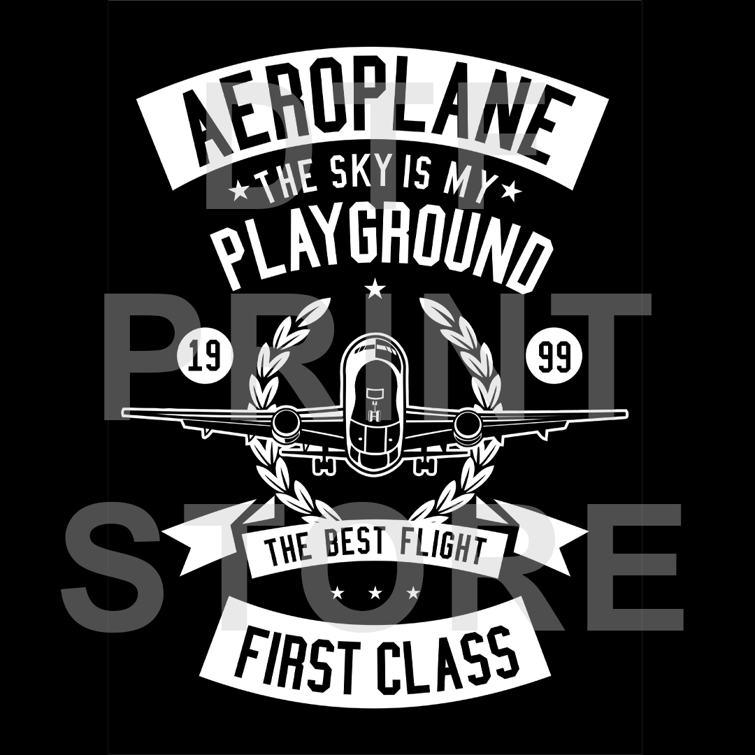 Areoplane First Class- DTF or SUBLIMATION Print 12" x 16" freeshipping - DTF Print Store
