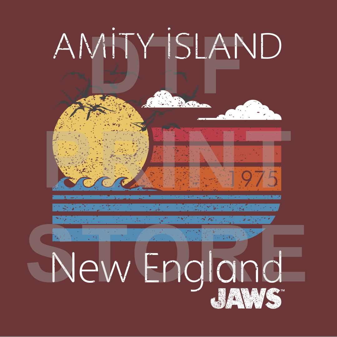 Amity Island DTF or SUBLIMATION Print 12" x 16" freeshipping - DTF Print Store