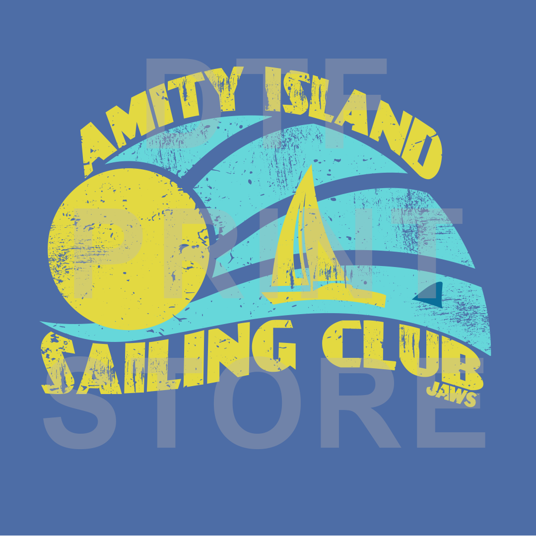 Amity Island Sailing Club DTF or SUBLIMATION Print 12" x 16" freeshipping - DTF Print Store