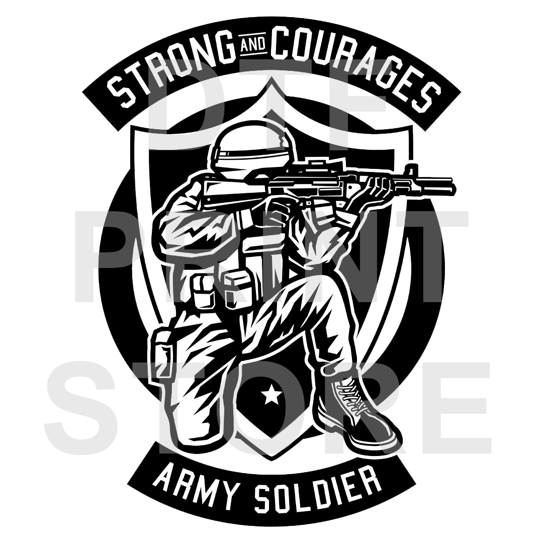 Army Solider DTF or SUBLIMATION Print 12" x 16" freeshipping - DTF Print Store