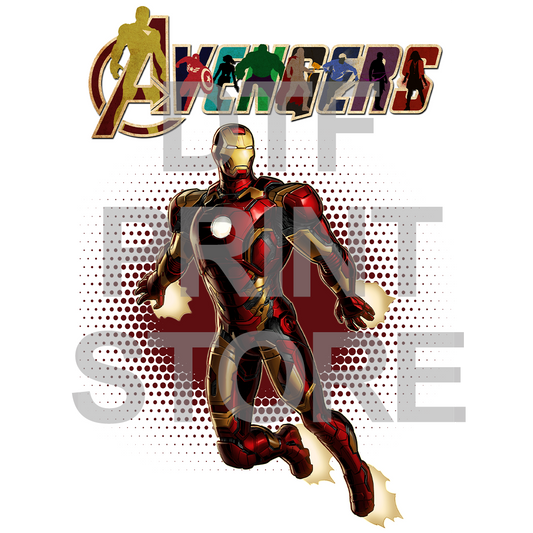 Avengers 12 DTF or SUBLIMATION Print 12" x 16" freeshipping - DTF Print Store