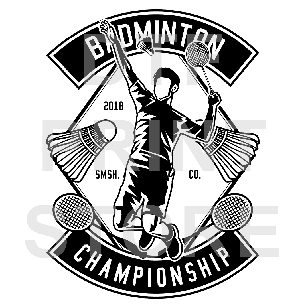 Badminton champs - DTF or SUBLIMATION Print 12" x 16" freeshipping - DTF Print Store