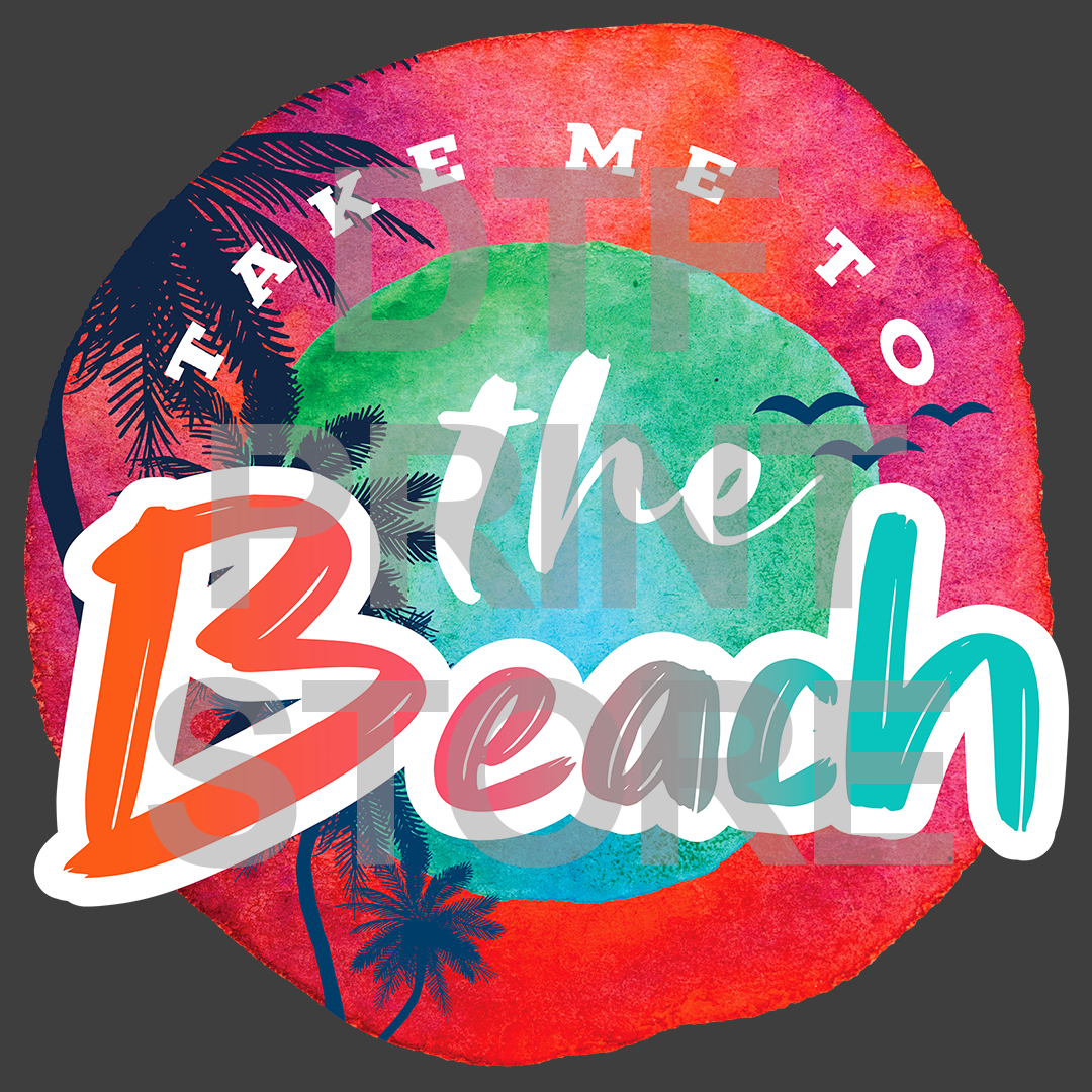 Beach 10 DTF or SUBLIMATION Print 12" x 16" freeshipping - DTF Print Store