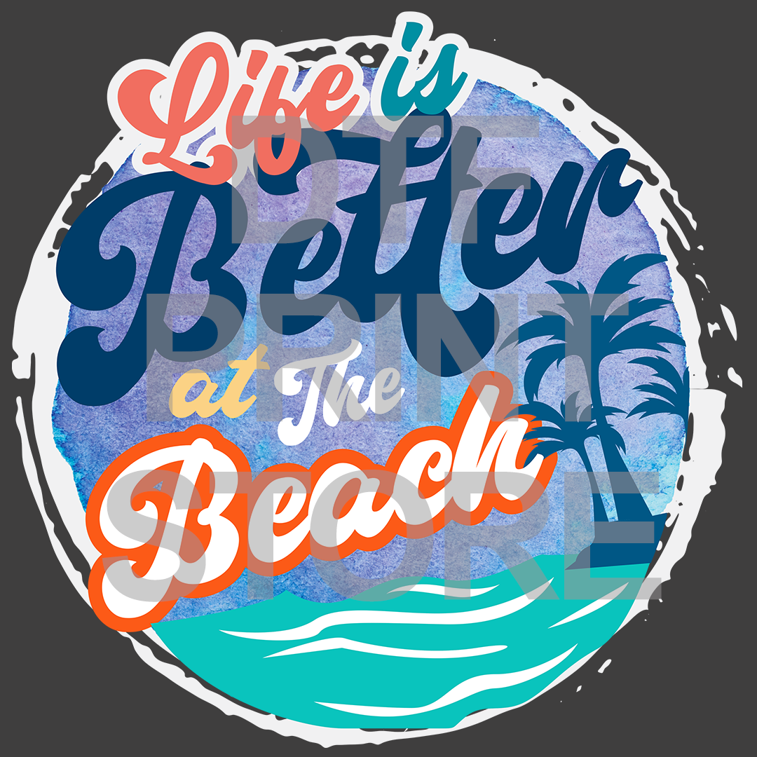 Beach 6 DTF or SUBLIMATION Print 12" x 16" freeshipping - DTF Print Store