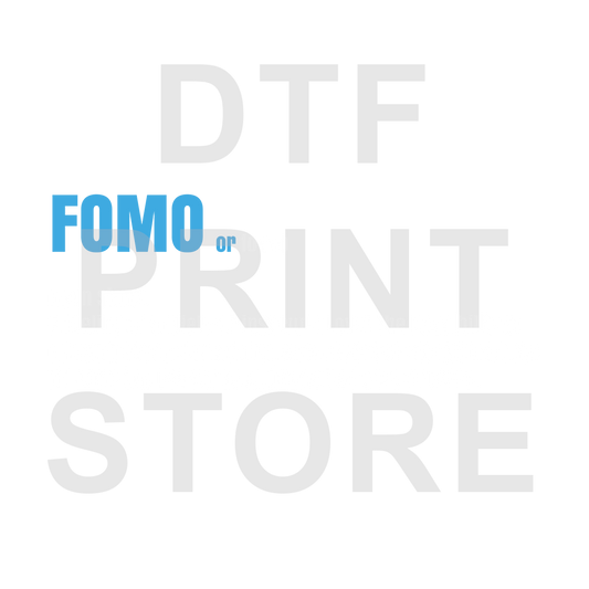 Fomo White text  DTF or SUBLIMATION Print 12" x 16" freeshipping - DTF Print Store
