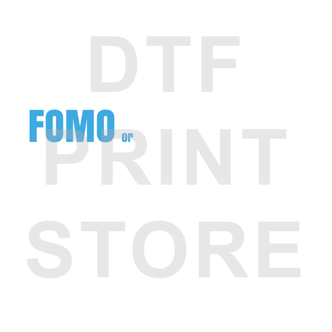 Fomo White text  DTF or SUBLIMATION Print 12" x 16" freeshipping - DTF Print Store