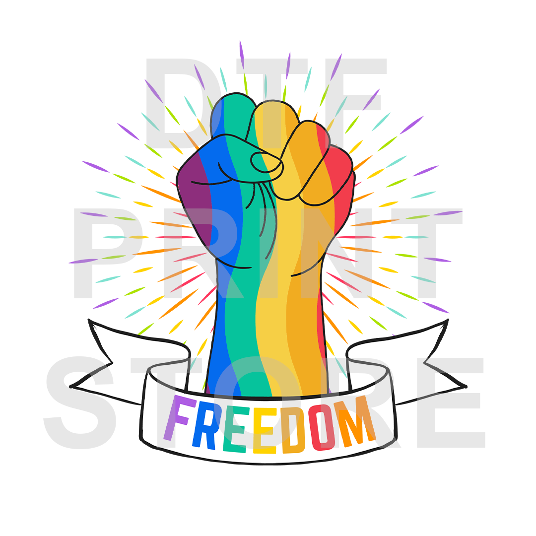 Freedom Pride DTF or SUBLIMATION Print 12" x 16" freeshipping - DTF Print Store