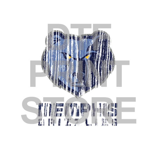 Grizzlies - DTF or SUBLIMATION Print 12" x 16" freeshipping - DTF Print Store