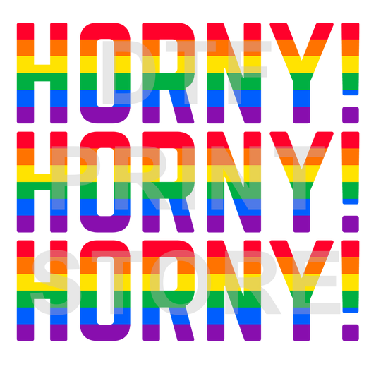 Horny Pride DTF or SUBLIMATION Print 12" x 16" freeshipping - DTF Print Store