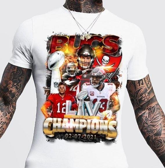 Tom Brady GOAT Brady SB Super Bowl Winners T-Shirt freeshipping - DTF Print Store