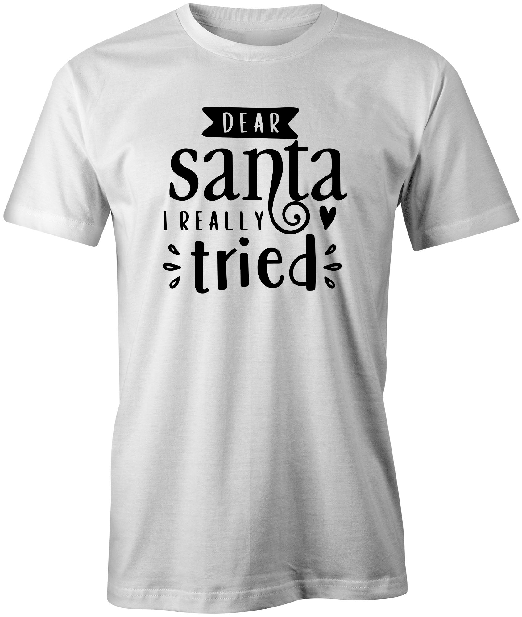 Santa I Tried Kids Xmas T-Shirt freeshipping - DTF Print Store
