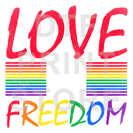 Love is Freedom DTF or SUBLIMATION Print 12" x 16" freeshipping - DTF Print Store