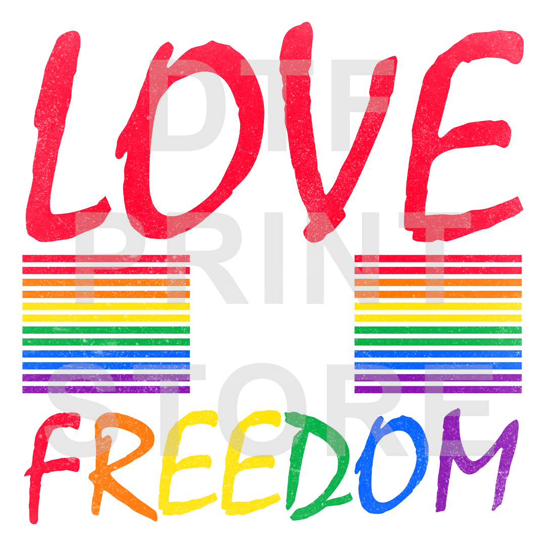Love is Freedom DTF or SUBLIMATION Print 12" x 16" freeshipping - DTF Print Store
