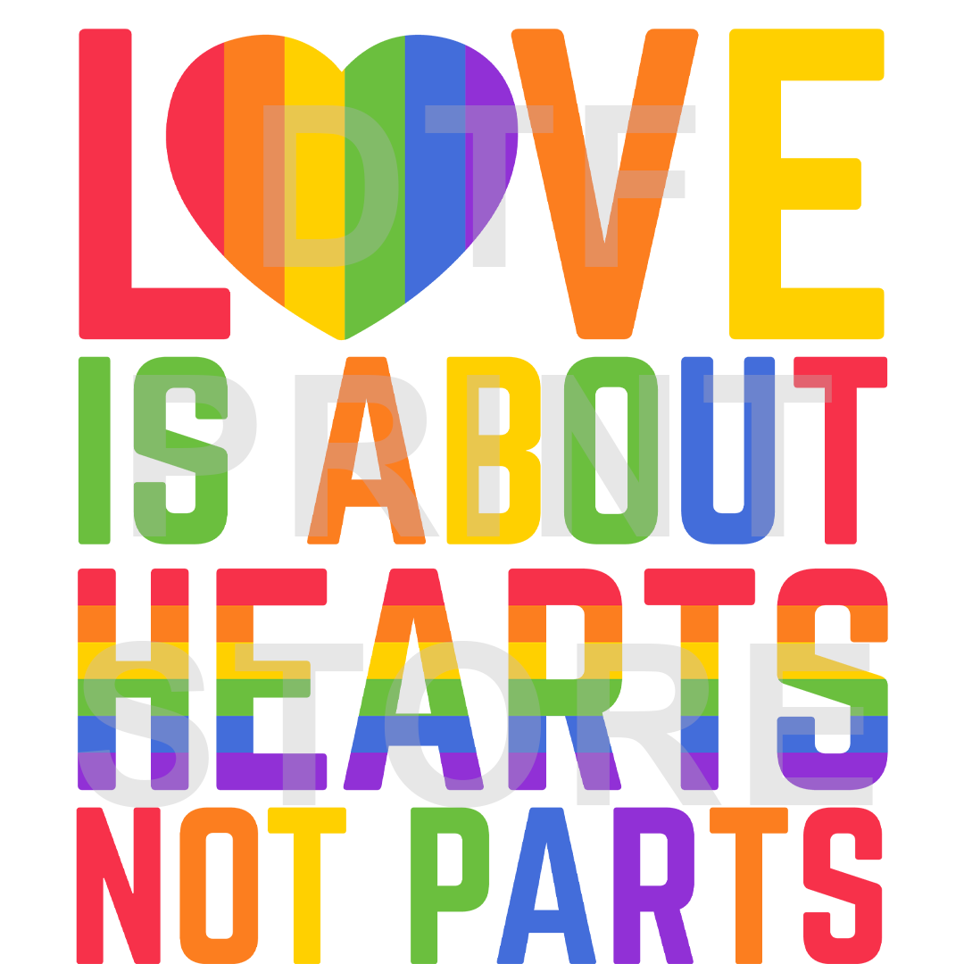 Love not Parts DTF or SUBLIMATION Print 12" x 16" freeshipping - DTF Print Store