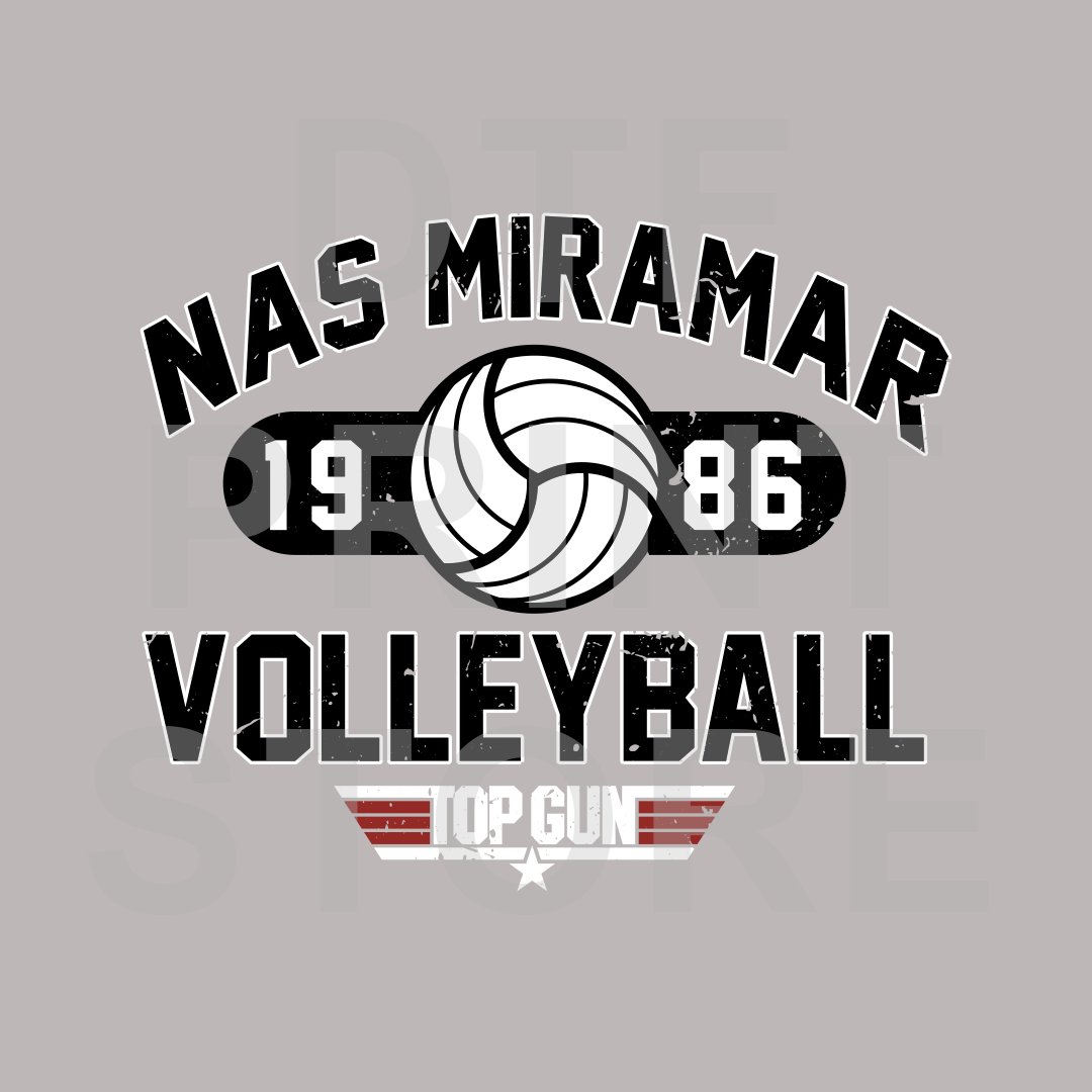 Miramar Volleyball DTF or SUBLIMATION Print 12" x 16" freeshipping - DTF Print Store