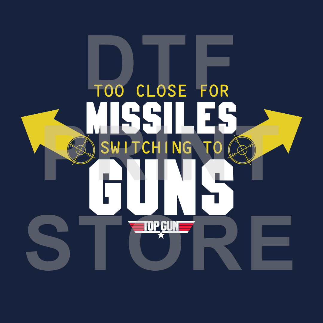 Missiles to Guns DTF or SUBLIMATION Print 12" x 16" freeshipping - DTF Print Store