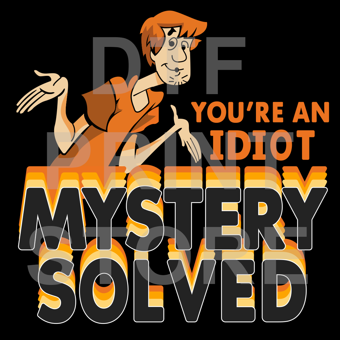Mystery Solved - DTF or SUBLIMATION Print 12" x 16" freeshipping - DTF Print Store
