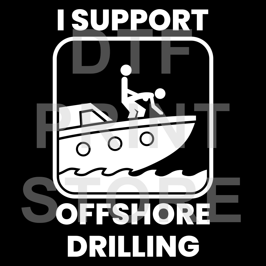 Offshore Drilling - DTF or SUBLIMATION Print 12" x 16" freeshipping - DTF Print Store