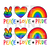 Peace Love Pride  DTF or SUBLIMATION Print 12" x 16" freeshipping - DTF Print Store