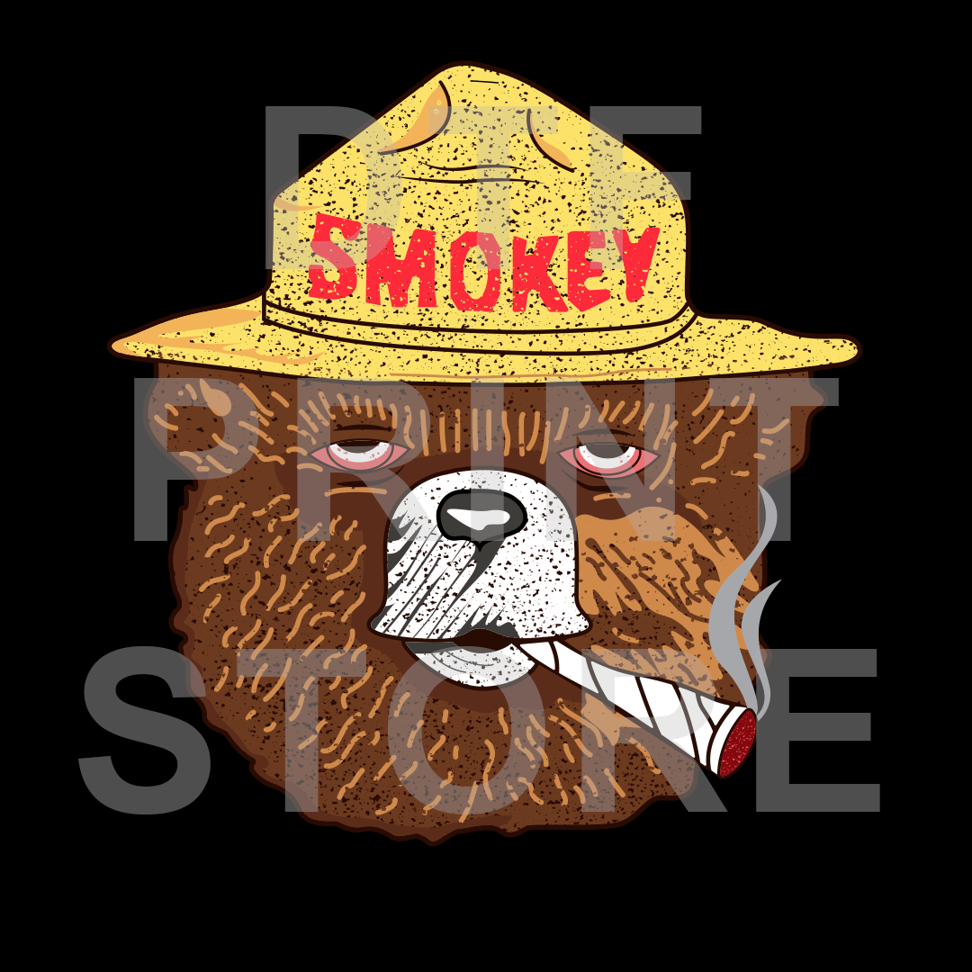 Smokey - DTF or SUBLIMATION Print 12" x 16" freeshipping - DTF Print Store
