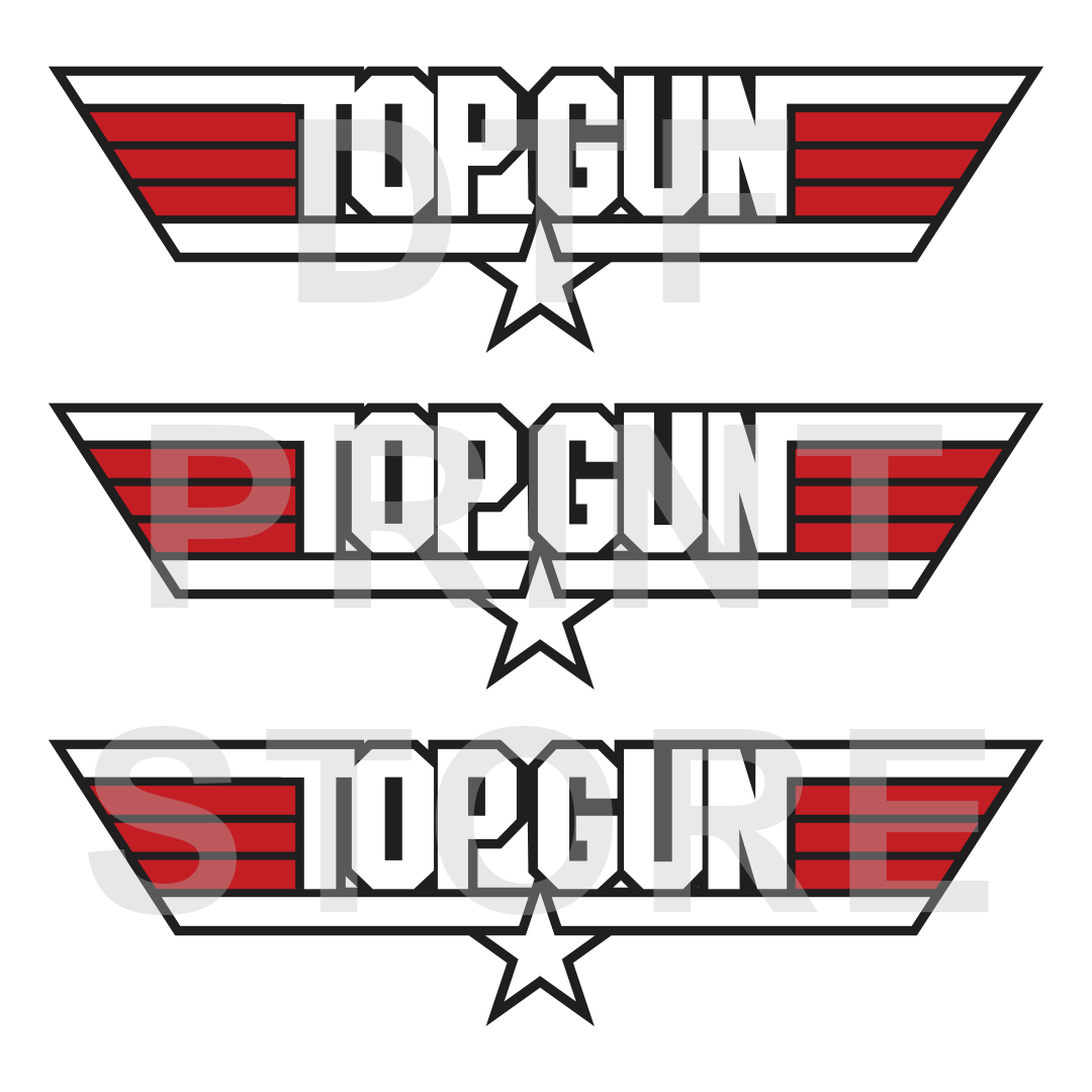 Top Gun DTF or SUBLIMATION Print 12" x 16" freeshipping - DTF Print Store